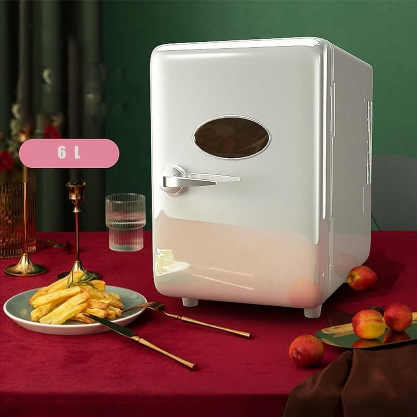6L Mini Fridge with USB Power Small Portable Wide Application Car Fridge for Cosmetic