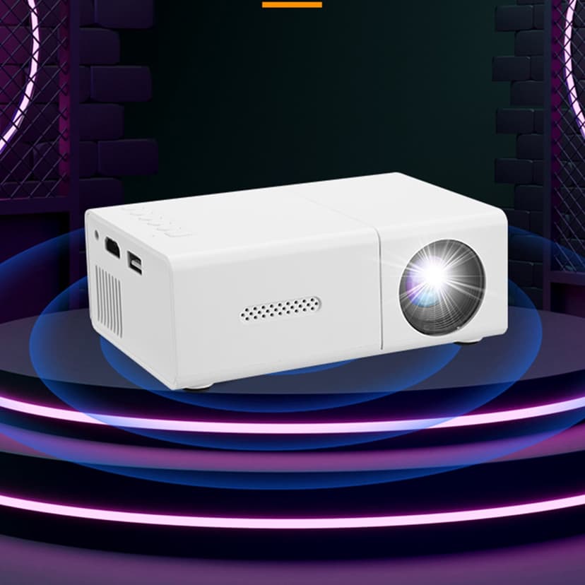 Mini Portable Projector, Support Movie Projector 1080P HD 6000lm Auto Keystone Correction LED Home Theater Projector with 3.5mm USB 2.0 High Definition Multimedia Interface