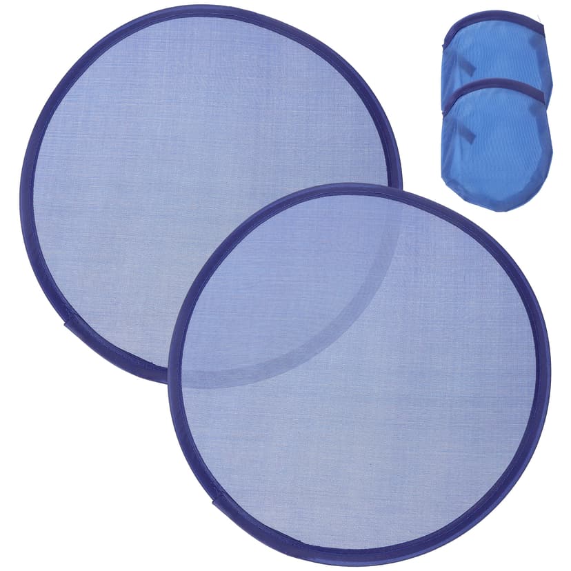 2pcs Foldable Fan Summer Handheld Fan Round Folding Fan Blank Hand Fan Portable Fans