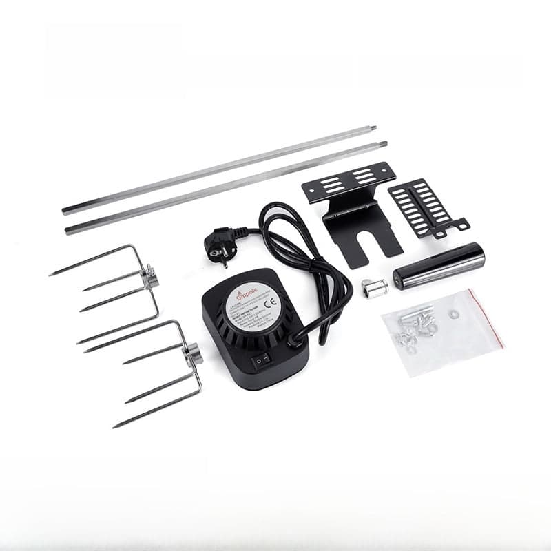 Stainless Steel Electric BBQ Grill Set with Automatic Rotation – Portable, Rust-Resistant, Indoor/Outdoor Use – Easy Operation for Home, Restaurants & Bulk Orders (EU Plug, SKU0102)