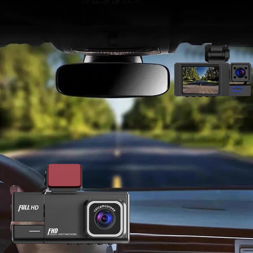 Dvkptbk Dash Cam Front and Inside with 32G Card 1080P for Cars 170 Degrees Wide Angle 2.0'' Ips Screen Dashcam G-Sensor Loop Recording Wdr Night Vision Dash Cam Automobiles & Motorcycles