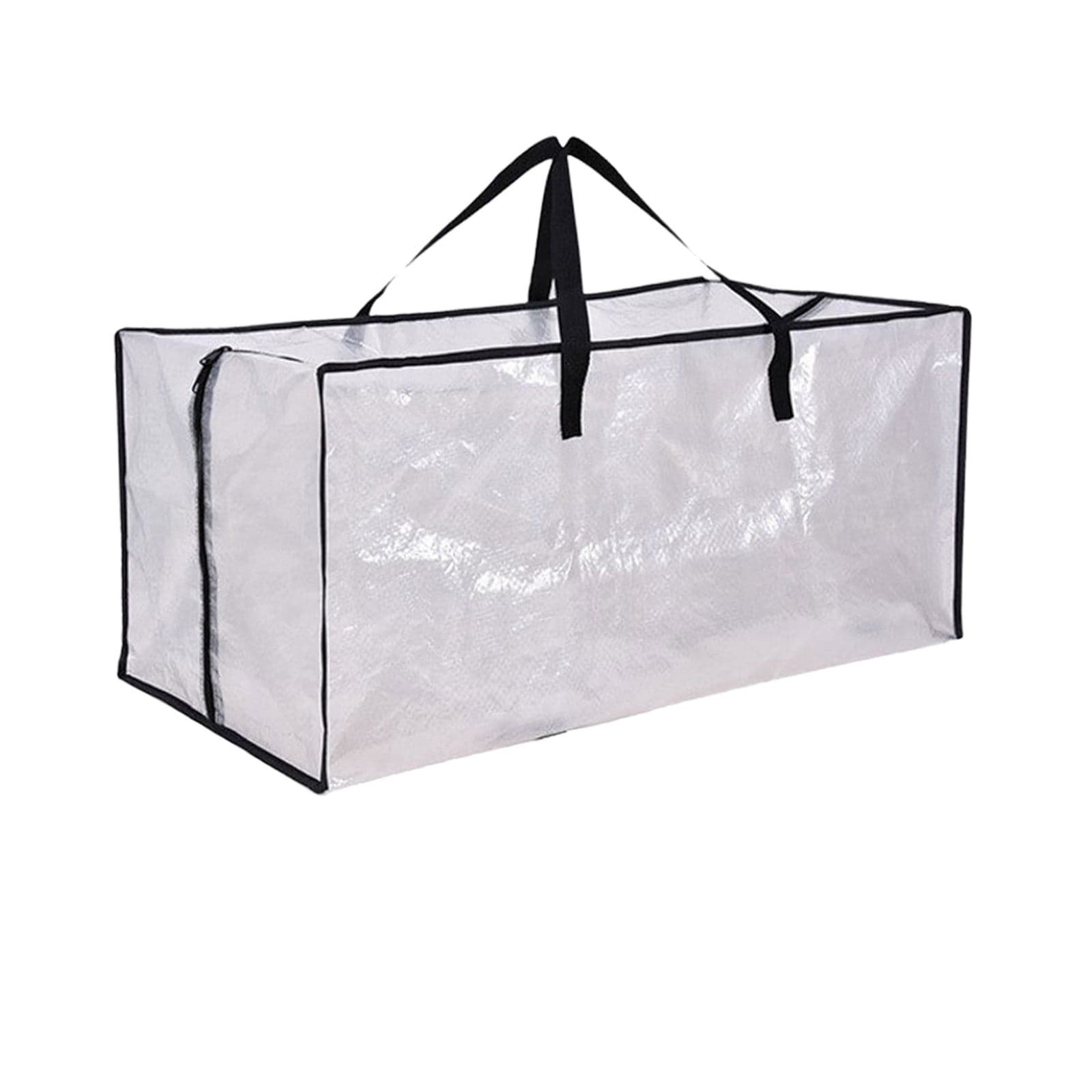 CJiaWei Heavy Duty Extra Large Clear Moving Bags W/ Backpack Straps Strong Handles & Zippers Clear