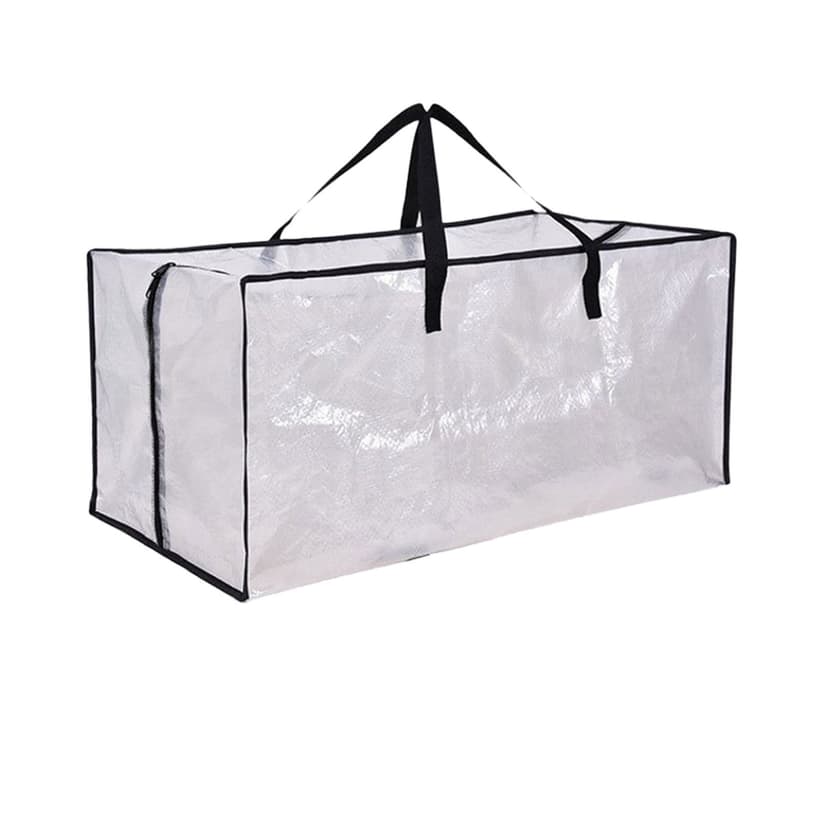 CJiaWei Heavy Duty Extra Large Clear Moving Bags W/ Backpack Straps Strong Handles & Zippers Clear