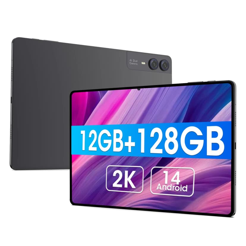 Refurbished Cwowdefu Android 14 10.95" 12GB Bluetooth Tablet (Gray)