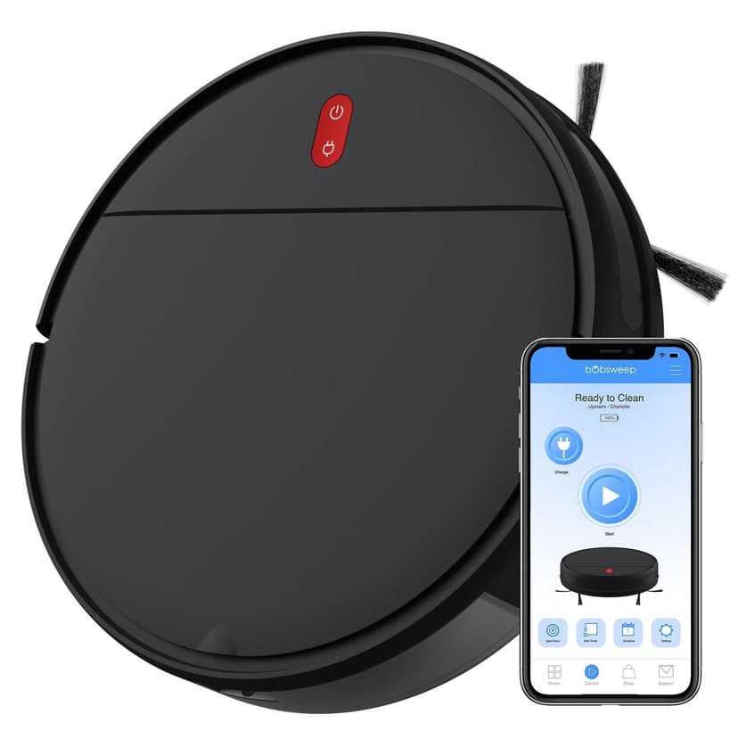 bObsweep Charlotte Robot Vacuum and Mop, Charcoal