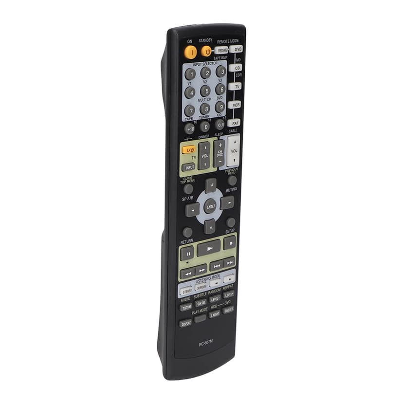Replacement AV Receiver Remote, RC 607M Easy Access Long Transmission Distance Fast Rebound AV Receiver Remote For Tx Sr503e