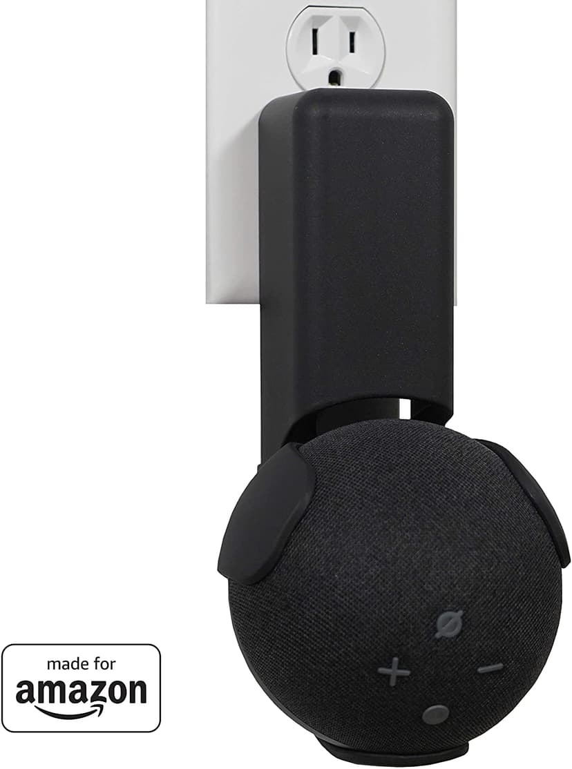 All New, Made For Basic Outlet Hanger, Black, for Echo Dot (4th generation)