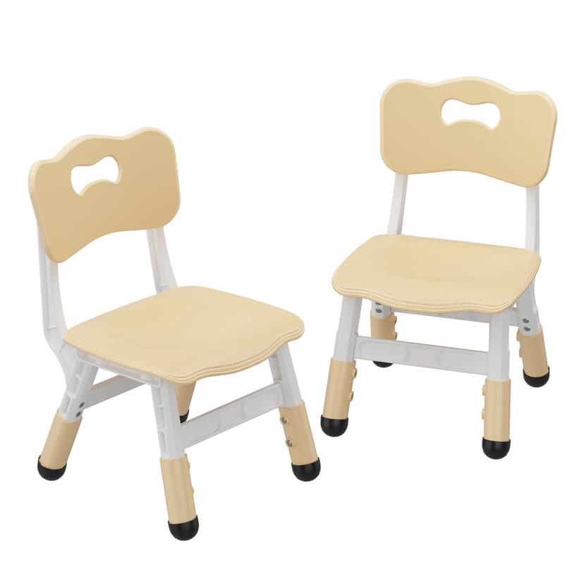 Cherish Kids Chair, Durable Plastic Toddler Chair for Boys & Girls Ages 2-6, Perfect for Home, Classroom, Nursery, and Indoor Use Natural