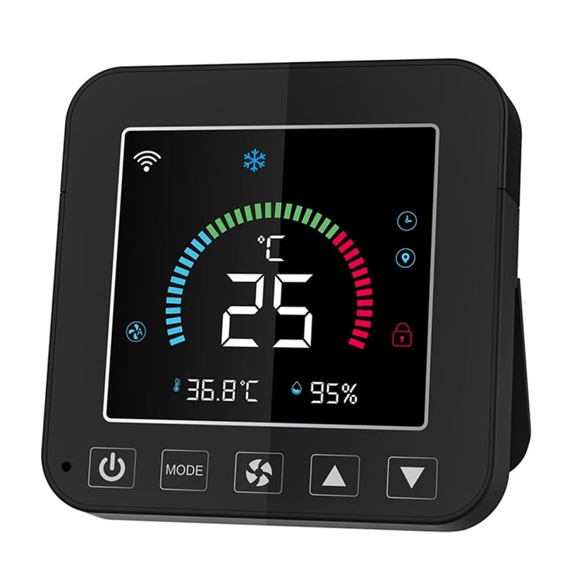 Tuya WiFi Smart Thermostat LCD Color Touch -10℃-60℃ Remote Temperature and Humidity Control Infrared Air Conditioner Thermostat
