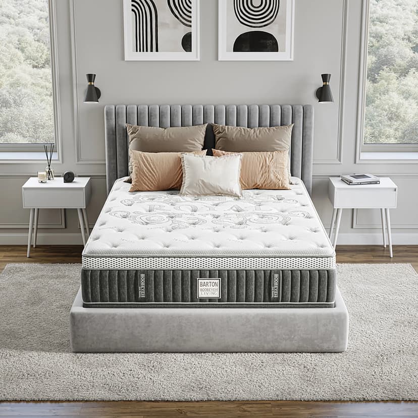 double mattress 13 inches - barton collection | support and comfort