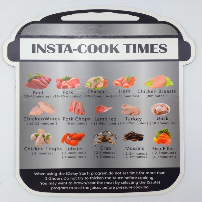 AMONIDA Electric Pressure Cooker Cooking Schedule Magnetic Memo Sticker,Cooking Time Sticker