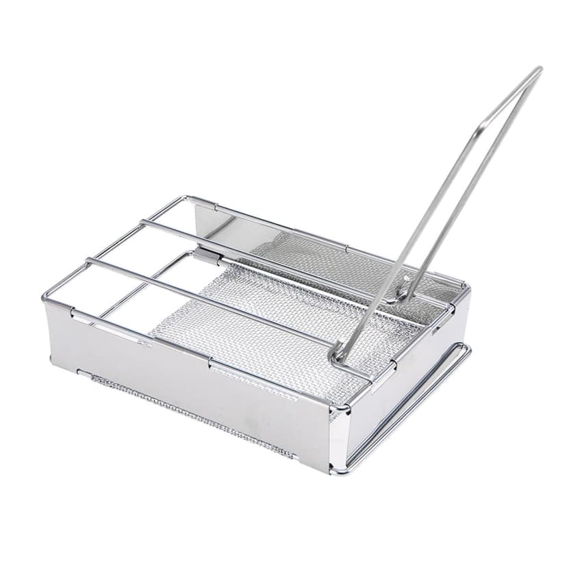 Yeacher Foldable Stainless Steel Toaster Plate Portable Outdoor Camping Bread Toaster Grill