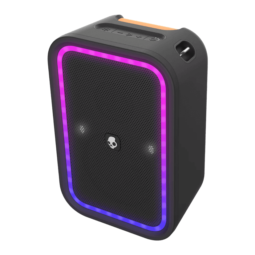 Skullcandy Stomp Waterproof USB Charge Out LED Lighting Wireless Bluetooth Portable Speaker, Black