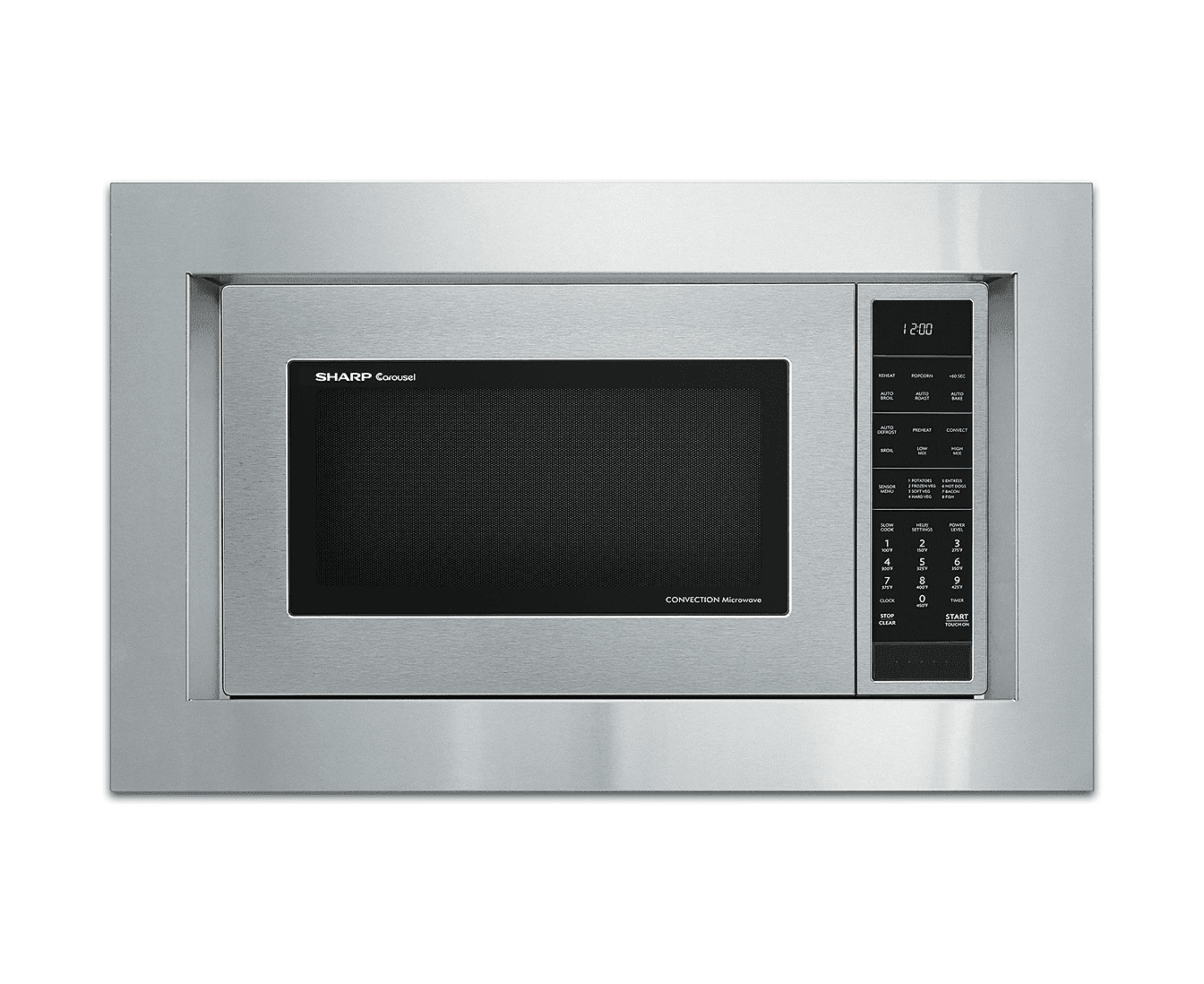 SHARP RK94S30F 30" Built-In Microwave Oven Trim Kit, Stainless Steel, Compatible with Sharp SMC1585KS, Easy Install, Seamless Built-In Appearance