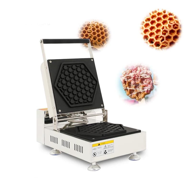 INTBUYING Electric Honeycomb Waffle Maker Machine Non-Stick Coating 110V