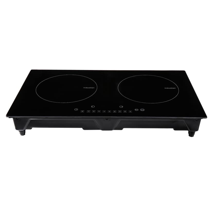 KFFKFF Electric Range, Dual Burners, 24'' Induction Cooking Surface, Integrated Magnetic Stove 1800W, 9 Heat Settings, Multifunctional Heating Elements, LED Touch Control, Safety Lock & Heat Guard