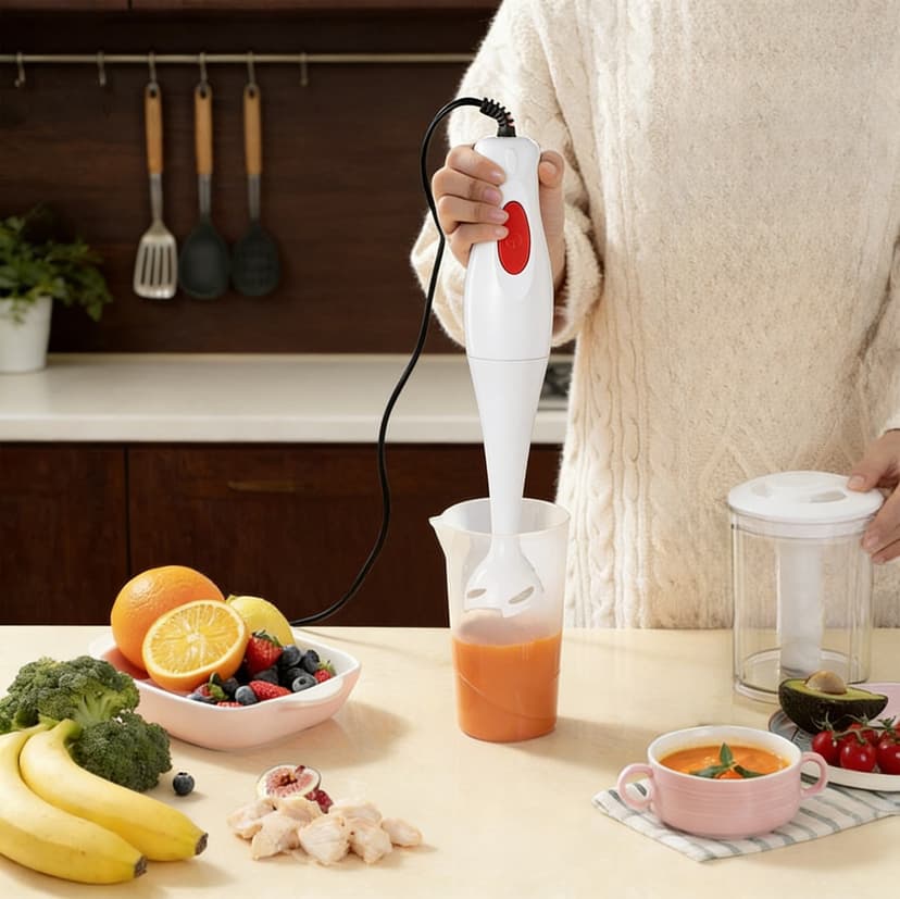 Birdeem Handheld Immersion Blender, Electric Meat Grinder Stick, Compact Multi-Purpose Hand Blender for Infant Food, Puree and Home Cooking