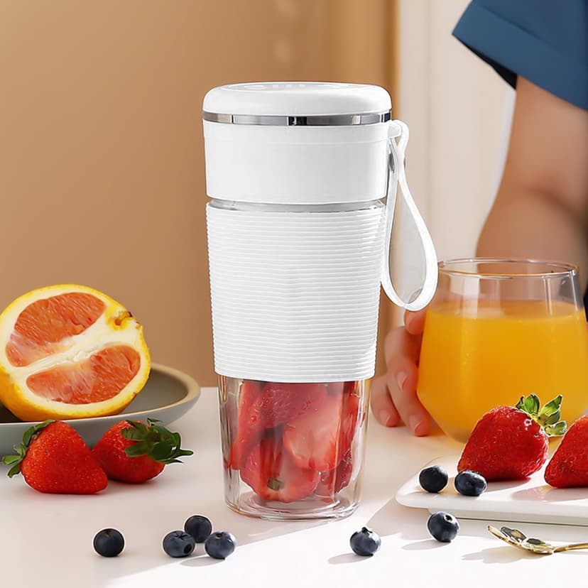 Dvkptbk Juicing Machine Portable Blenders, Blenders for Shakes And, Fruit Juicer USB Rechargeable with 6 Blades, Handheld Blenders for Sports Travel and Outdoors Home Appliances