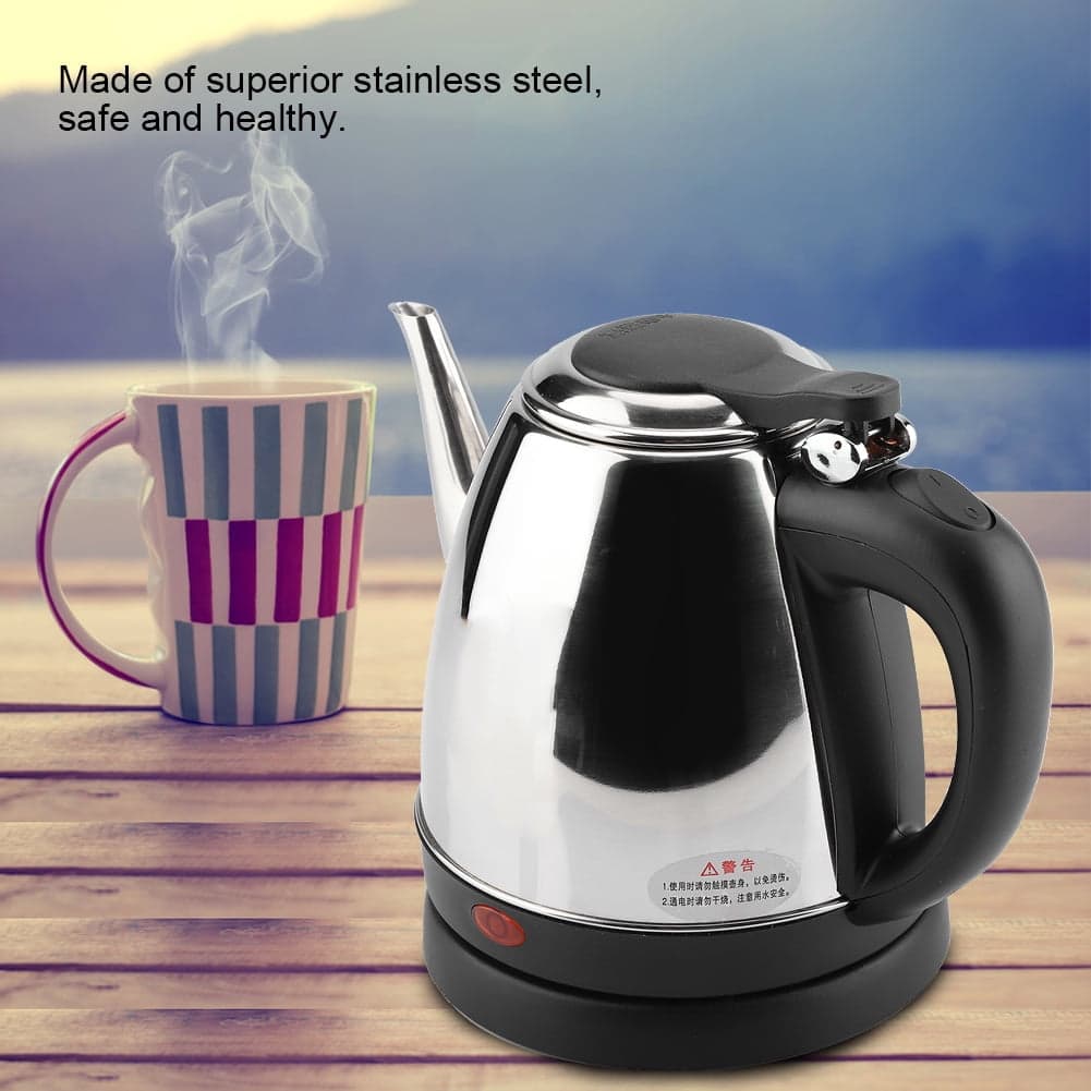 Stainless Steel Electric Kettle Fast Water Heating Pot 1.2L Stainless Steel Electric Kettle Fast Water Heating Boiling Pot