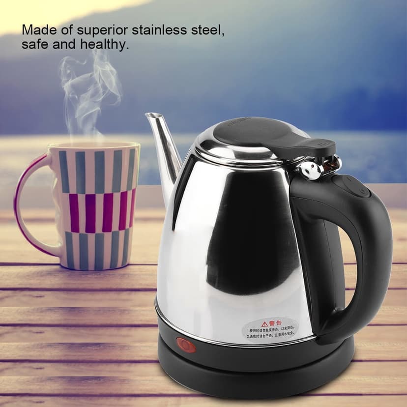Stainless Steel Electric Kettle Fast Water Heating Pot 1.2L Stainless Steel Electric Kettle Fast Water Heating Boiling Pot