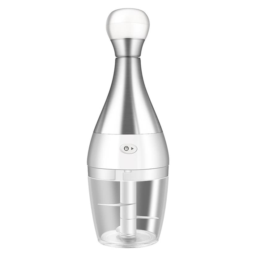 Manual Food Chopper Manual Garlic Chopper Onion Chopper Portable Mini Chopper with Three Blades Hand Press Vegetable Processor for Onion Garlic Veggies Fruits Nuts Herbs