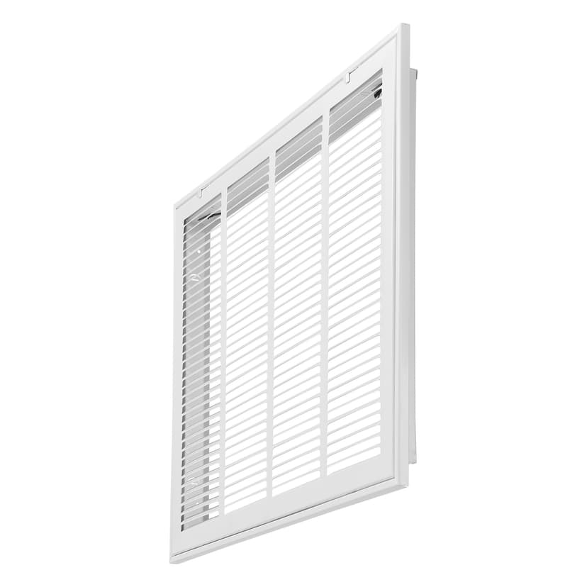 KFFKFF Return Air Filter Grille, Fits W24 x H18 Inch Duct Opening, Filter Not Included, Return Air Vent Cover for Wall, Powder-Coated Steel Return Air Grill Detachable Face/Door for 1 inch Filters
