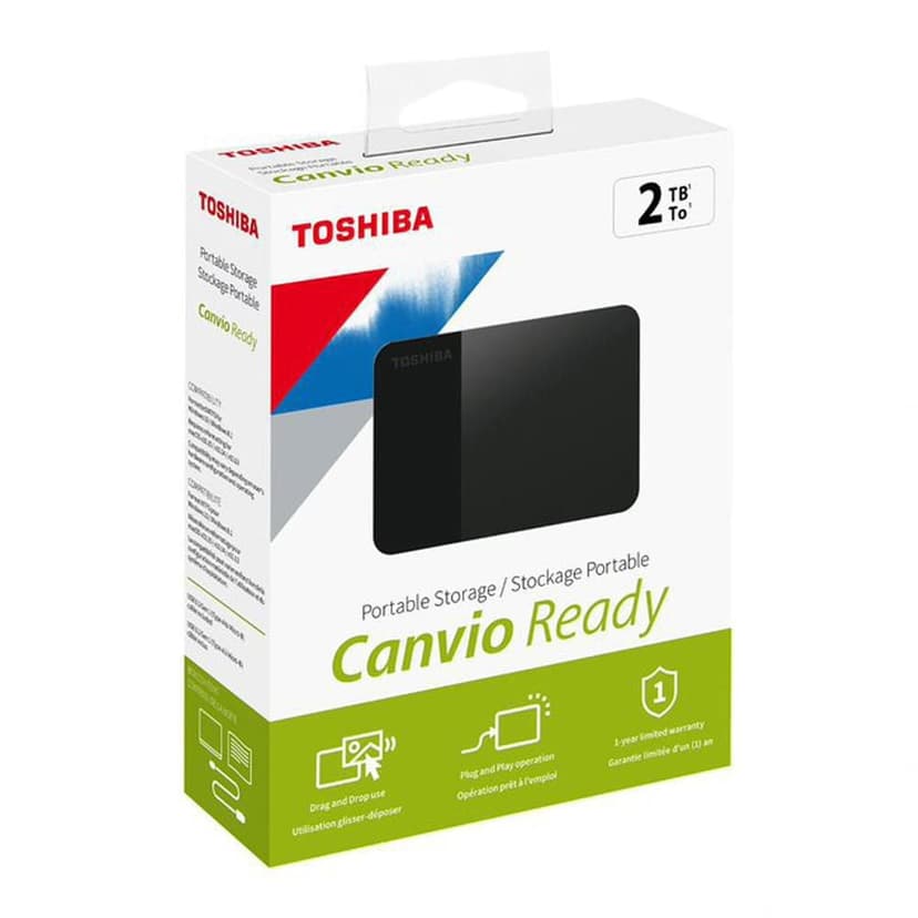 TOSHIBA Canvio Ready Portable External Hard Drive, 2TB,