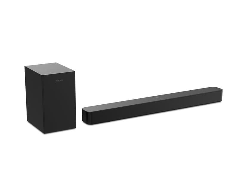 Philips B4500 2.1 Channel Enhanced Stereo Soundbar with Wireless Subwoofer, Black