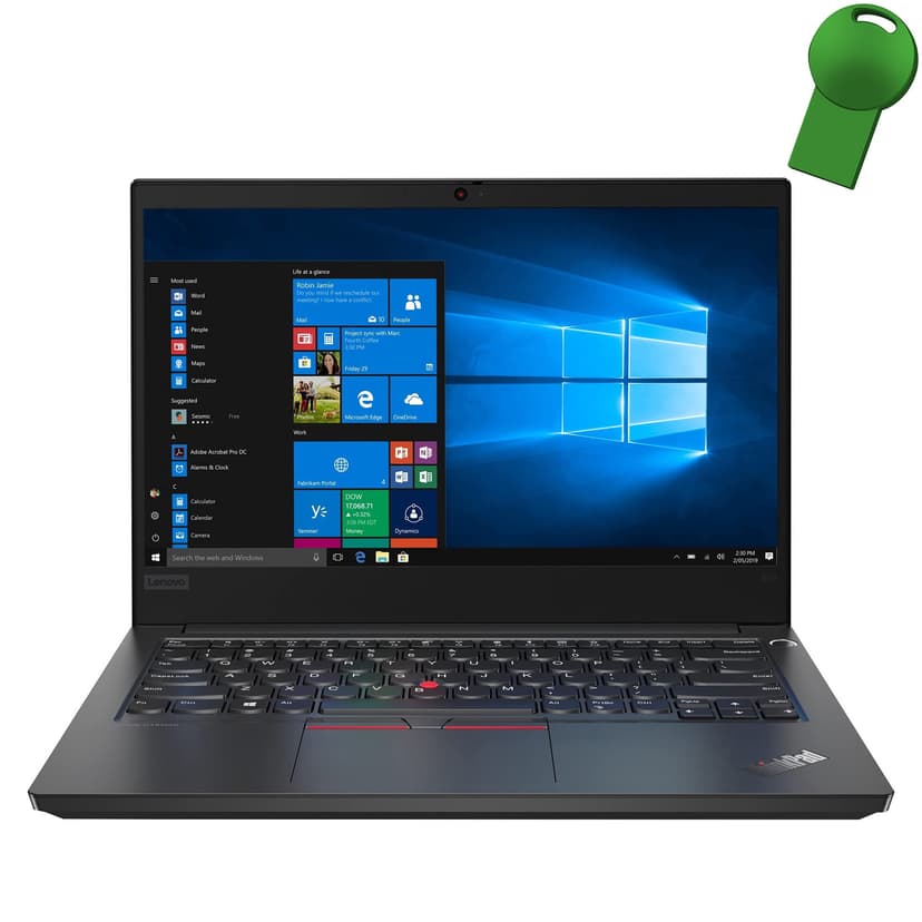 Lenovo ThinkPad E14 14" FHD Business Laptop Computer, Intel Quad-Core i5 10210U Up to 4.2GHz (Beats i7-7500U), 8GB DDR4 RAM, 128GB SSD + 1TB HDD, AC WiFi, BT 5.0, Windows 10 Pro, 64GB USB Flash Drive