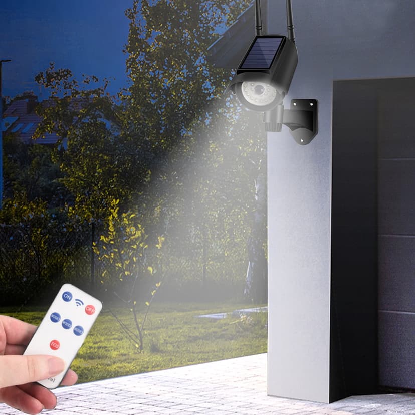 Outdoor Wall Lights Led,Solar Wall Lights Outdoor Waterproof,Solar Wall Lights Decorative,Powered Human Sensor Security Fake Dummy Camera with Flashing Led Outdoor Use for Garden and Business
