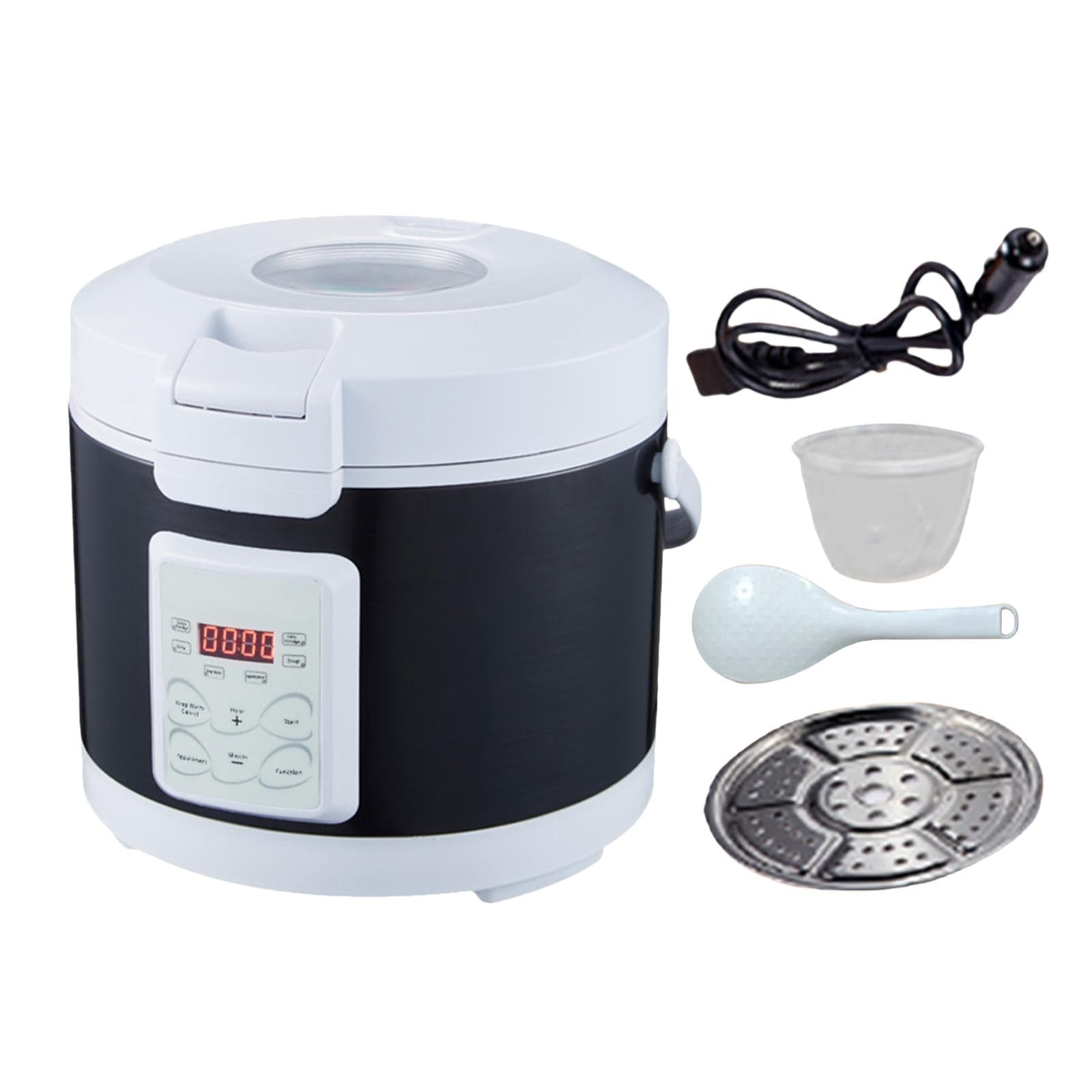 GUOOL 12V 24V Portable Car 3L Electric Rice Cooker Food Steamer Multipurpose Leakproof B