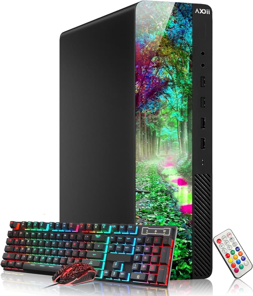 Gaming PC Desktop AXOII – Intel Core i7 Processor Upto 4.0 GHz 16GB DDR4 RAM 512GB SSD AMD Radeon RX 550 4GB GDDR5 WiFi Windows 11 Pro Refurbished