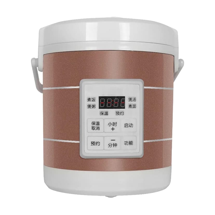 Electric Rice Cooker 1.6L Portable -180W Car 12V/24V , 17x19cm Gold