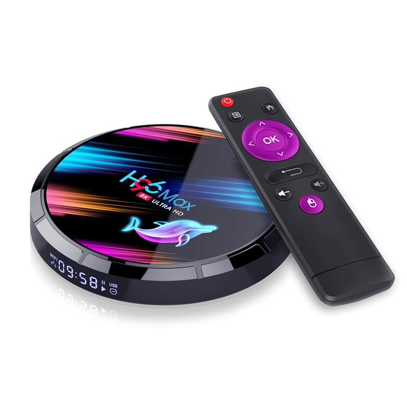 H96 Max X3 Android 9.0 Smart TV Box with Amlogic S905X3 Quad-Core Cortex-A55 CPU, 4GB RAM/32GB ROM, 2.4G+5G Dual-Band WiFi, 100M Ethernet, BT 4.0, Digital Display, USB 3.0/2.0 Ports - US Plug, Black