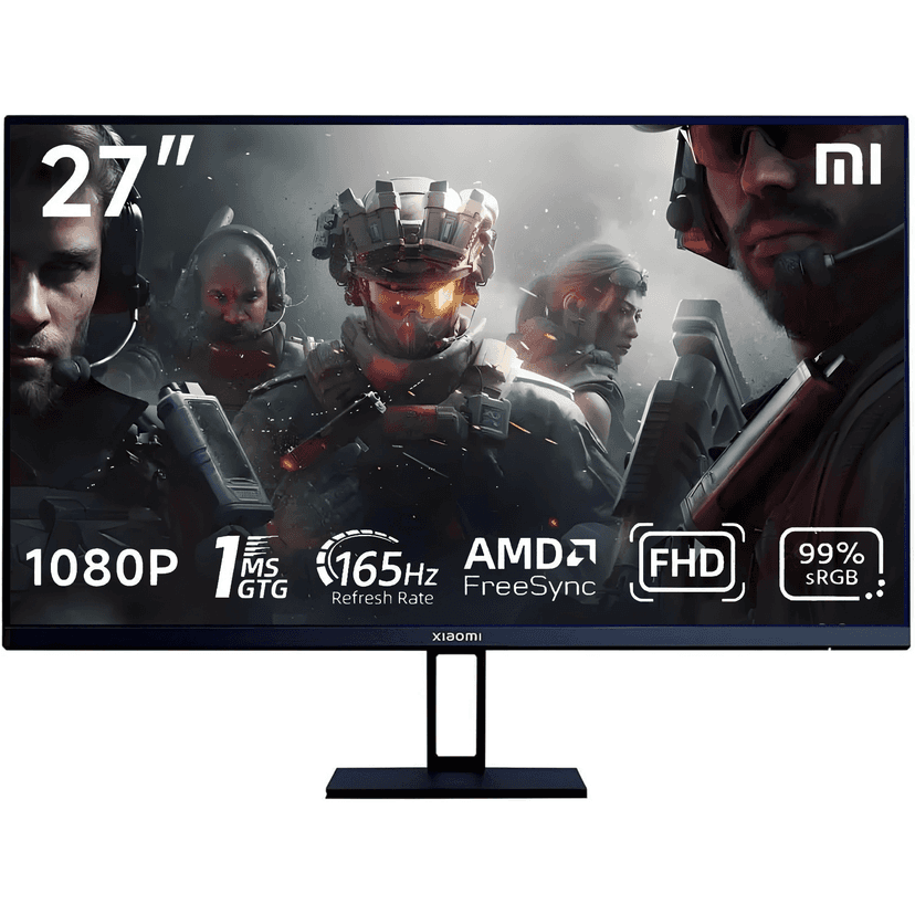Xiaomi 27" 165Hz Gaming Monitor FHD 1080p IPS 1ms, HDR10, FreeSync Premium, 99% sRGB, TUV Low Blue Light