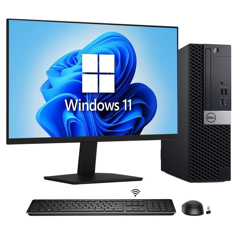 Dell Optiplex Desktop PC with NEW 24" Inch Monitor HDMI- Hexa Core i5 8th Gen Processor Up to 4.1Ghz | 32GB DDR4 RAM 512GB SSD Storage | 4K Support | Windows 11 Pro -64 bit (A Grade)