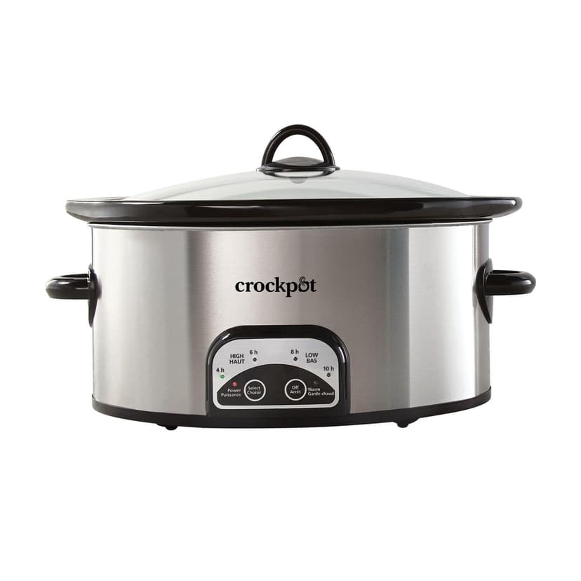 Crock-Pot 6-Quart One-Touch Slow Cooker, Stainless Steel
