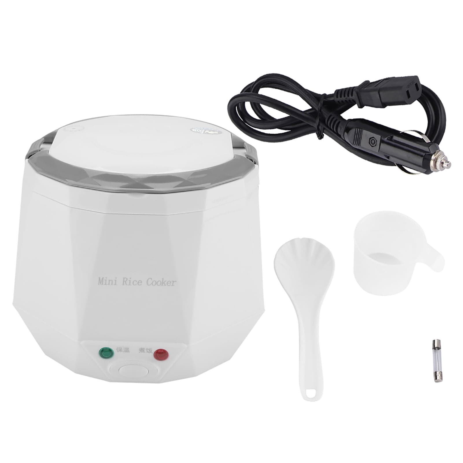 Electric Rice Cooker For Truck Portable Rice Cooker Multifunctional Rice Cooker Electric Food Steamer 24V 140W 1.6 L Electric Portable Multifunctional Rice Cooker Food Steamer For