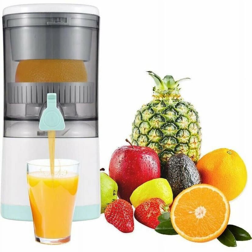 Hands-Free Electric Citrus Juicer for Orange, Lemon, Apple, Tomato, Grape, USB Powered, Detachable and Washable, Green