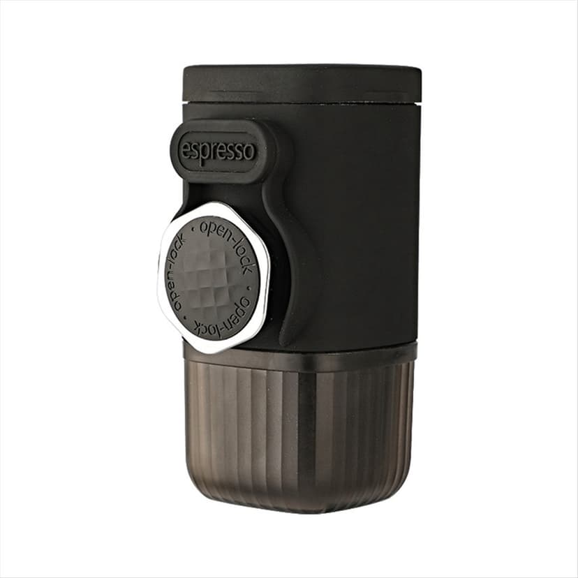 Portable Espresso Maker for Ground Coffee & Capsules, Small Travel Coffee Machine, Ideal for Camping, Hiking, Office
