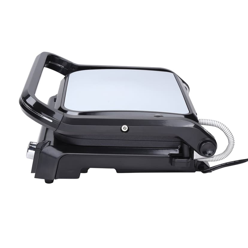KFFKFF 7-in-1 Electric Griddle, 14.4" 1800W for Indoor Use, Stainless Countertop Teppanyaki Grill, Iron Plate with Non-Stick Surface, Temp Control 0-446℉, 110V