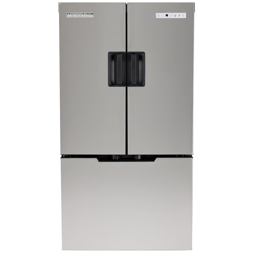 Norcold Refrigerator N20DCSS Polar; Dual Compartment 3 Door Refrigerator With Freezer; Permanent; 19 Cubic Foot; 6.5 Amp Draw At 12 Volt DC; Direct Current Only; Without Ice Maker