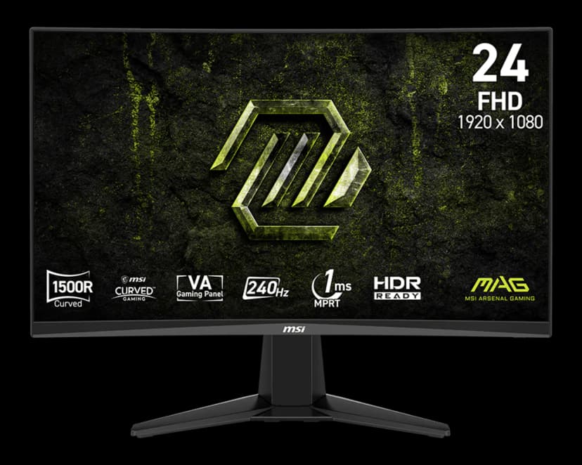 MSI 24" 1920 x 1080 (FHD) 240Hz 4ms (GTG) Curved VA Gaming Monitor Tilt adjustable (MAG 245C X24)