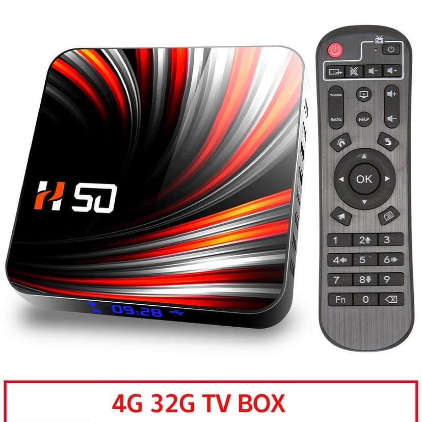 For Android Tv Box Android 10.0 4k 4gb 32gb 64gb Media Player 3d Video Smart Tv Box 4+32G_US plug