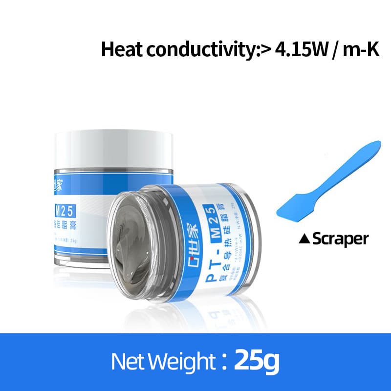 PT-25M 25g Compound Paste PC Computer Processor Heat-dissipating Thermal Grease For CPU GPU Cooling Canned with Scraper PT-25M