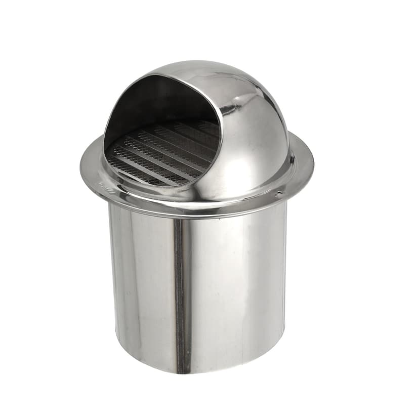 Uxcell Round Soffit Air Vents, 304 Stainless Steel Louver Grille Vent Cover Screen Mesh Grill Hood for Kitchen 6" OD x 6" L