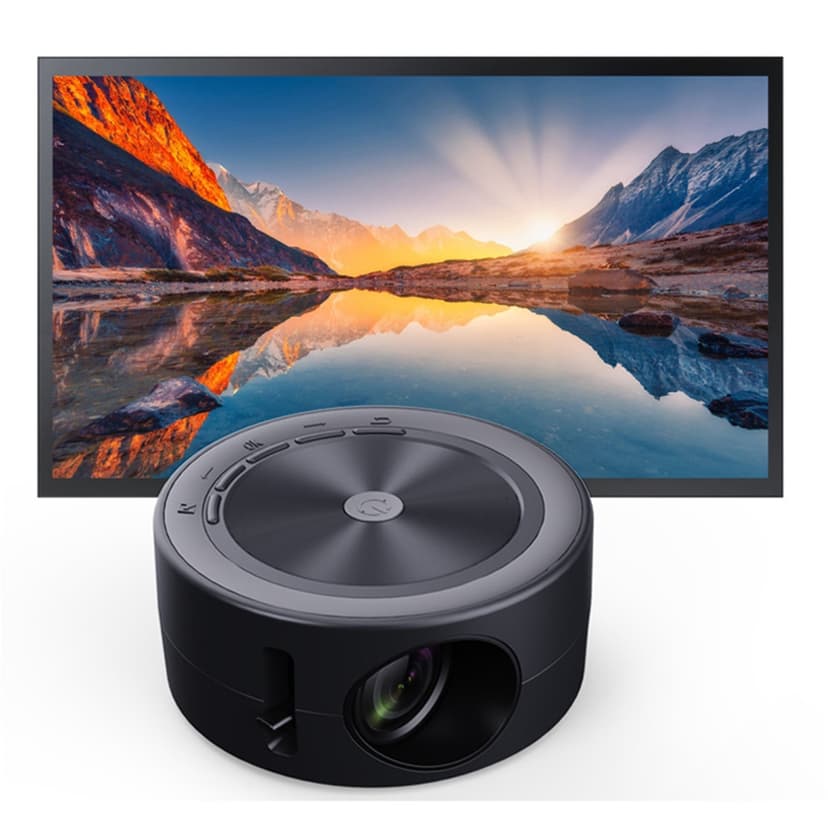 Wuztai Mini Projector, Portable 1080p FHD Home Theater Projector, Outdoor Movie Projector with USB HDMI Interface Remote Control, LED Video Projector for Indoor Outdoor Camping Gaming Movies