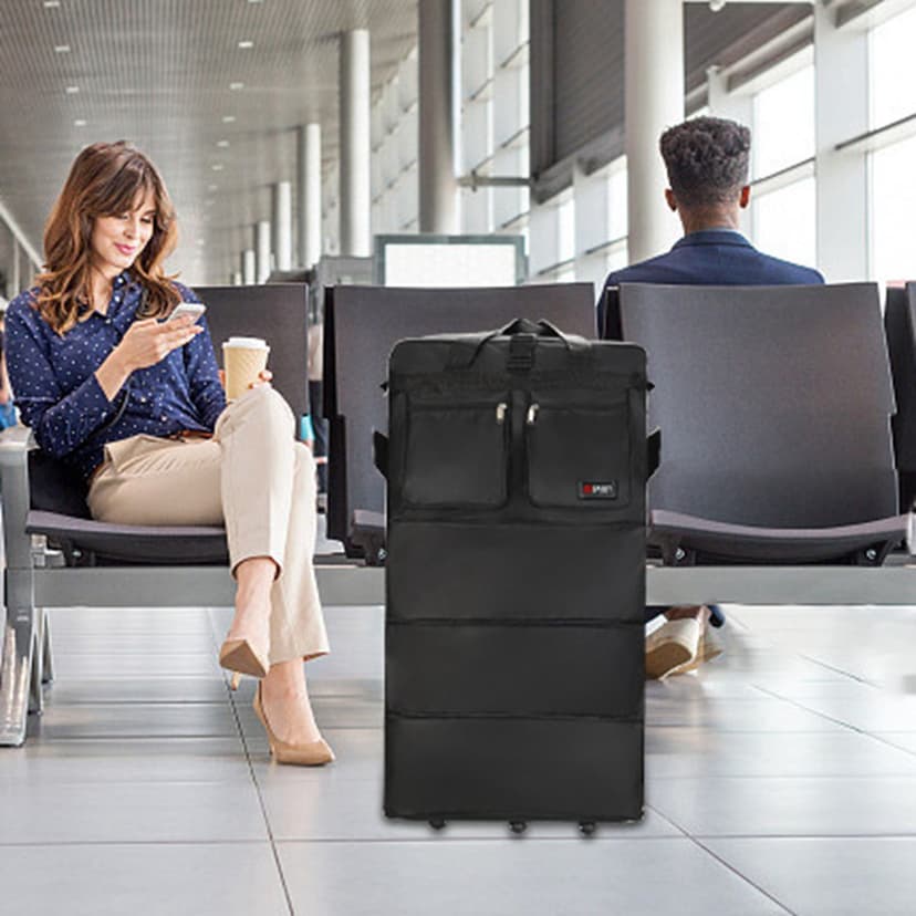 WIFKLSIIPG Large Capacity Aviation Checked Bag Large Capacity Study Abroad Suitcase Airplane Checked Bag Universal Wheel Folding Luggage Bag