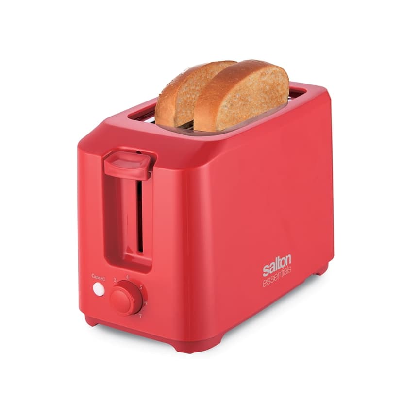 Salton Essentials - Compact Toaster, 2 Slice Capacity, Red