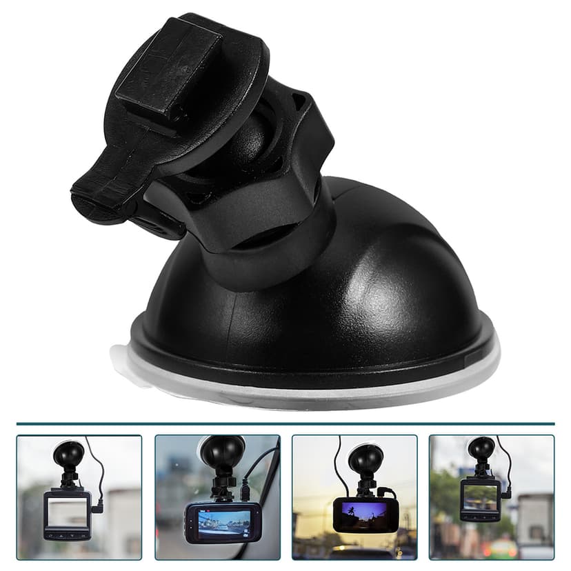HONITANO 3pcs Vehicle Use Dash Cam Mount Black Plastic Stable Recording for Drivers